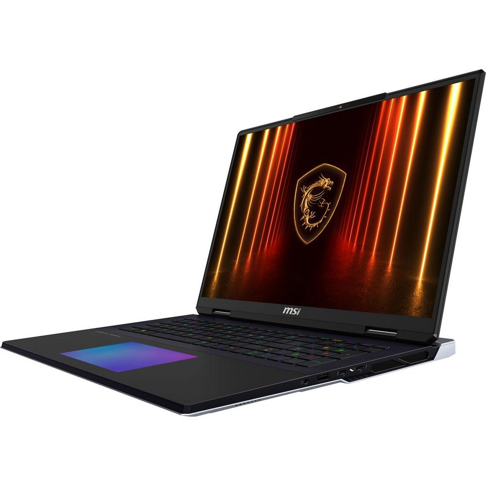 MSI Titan 18 HX AI A2XWJG-206RU Этот мощный игровой и профессиональный ноутбук сочетает большой 18 экран с ультра-высоким разрешением 3840x2400 и MiniLED-подсветкой, что обеспечивает исключительную детализацию и глубокую контрастность для работы с видео и