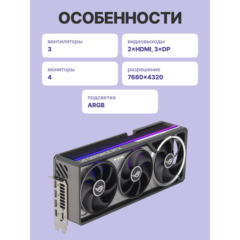 Видеокарта Asus PCI-E 5.0 ROG-ASTRAL-RTX5080-O16G-GAMING NVIDIA GeForce RTX 5080 16Gb 256bit GDDR7 2