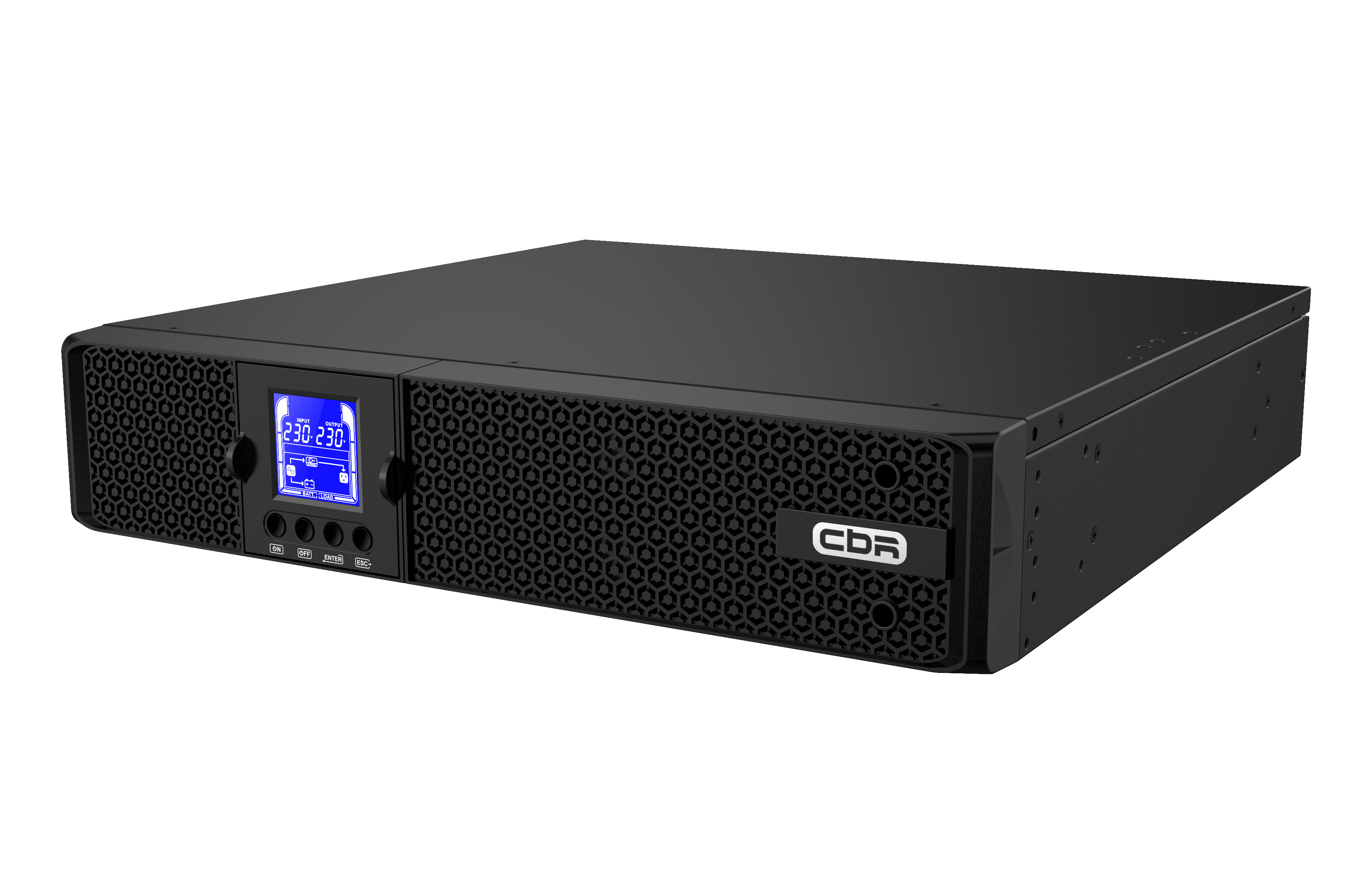 ИБП CBR [ESN-2KRT-8I-LCHERSC] Online 2000VA/2000W RT 8 x C13, LCD, HID-USB, RS232, EPO, SNMP slot