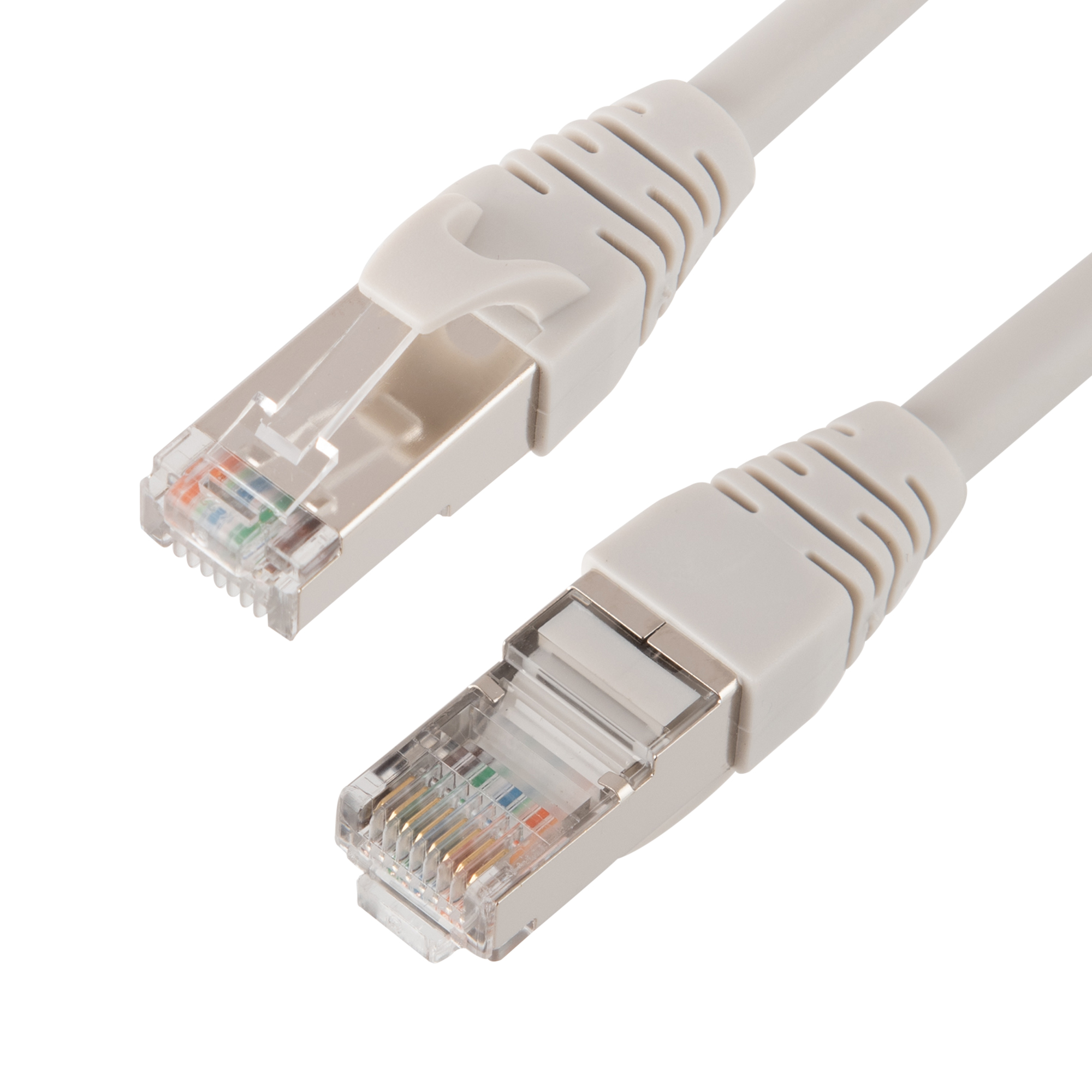 Патч-корд Ethernet, категория CAT 5e, RJ45 штекер > RJ45 штекер, экранированный F/UTP, цвет: серый, оболочка PVC нг(А)-LS. Длина 3 м/ Advant ADV5e-FPC03-PG