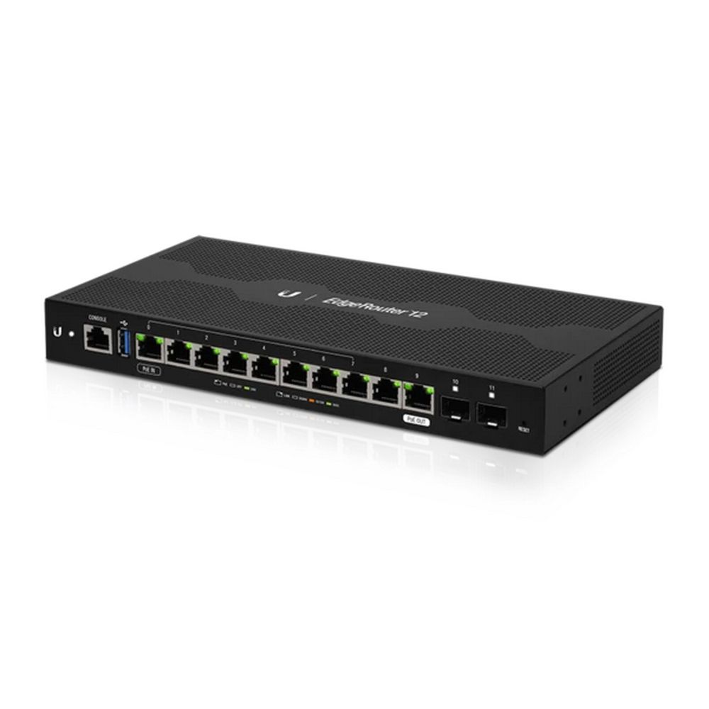Маршрутизатор Ubiquiti EdgeRouter 12 |ER-12| Ubiquiti маршрутизатор 4 ядра (1 ГГц), 10х 1G RJ45, 2х 