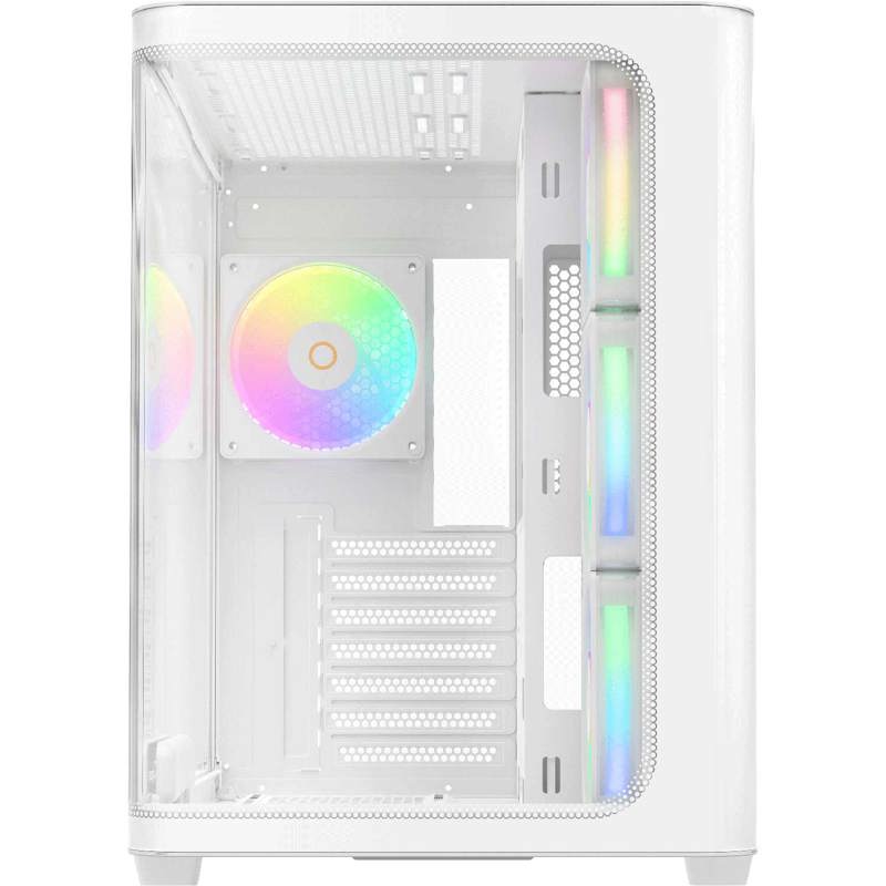 Корпус Ocypus Iota C70 Curve WH ARGB, Midi-Tower, TG, 4x120mm ARGB, 2xUSB-A 3.0 + 1xUSB-C 3.1, ATX, 