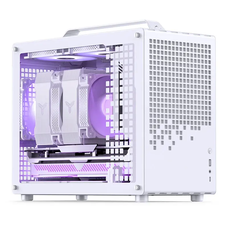 Корпус JONSBO Z20, Mini-Tower, TG, no fan, 1xUSB-A 3.2 + 1xUSB-C 3.2, mATX, mITX White