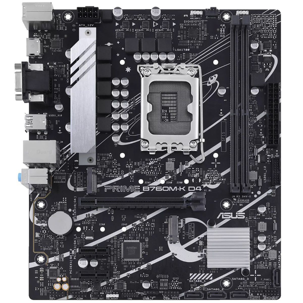 Материнская плата Asus PRIME B760M-K D4 Soc-1700 Intel B760 2xDDR4 mATX AC`97 8ch(7.1) GbLAN RAID+VG