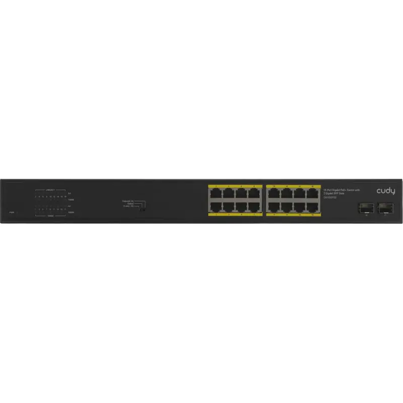 Коммутатор Cudy GS1020PS2 (L2) 16x1Гбит/с 2SFP 16PoE+ 200W неуправляемый