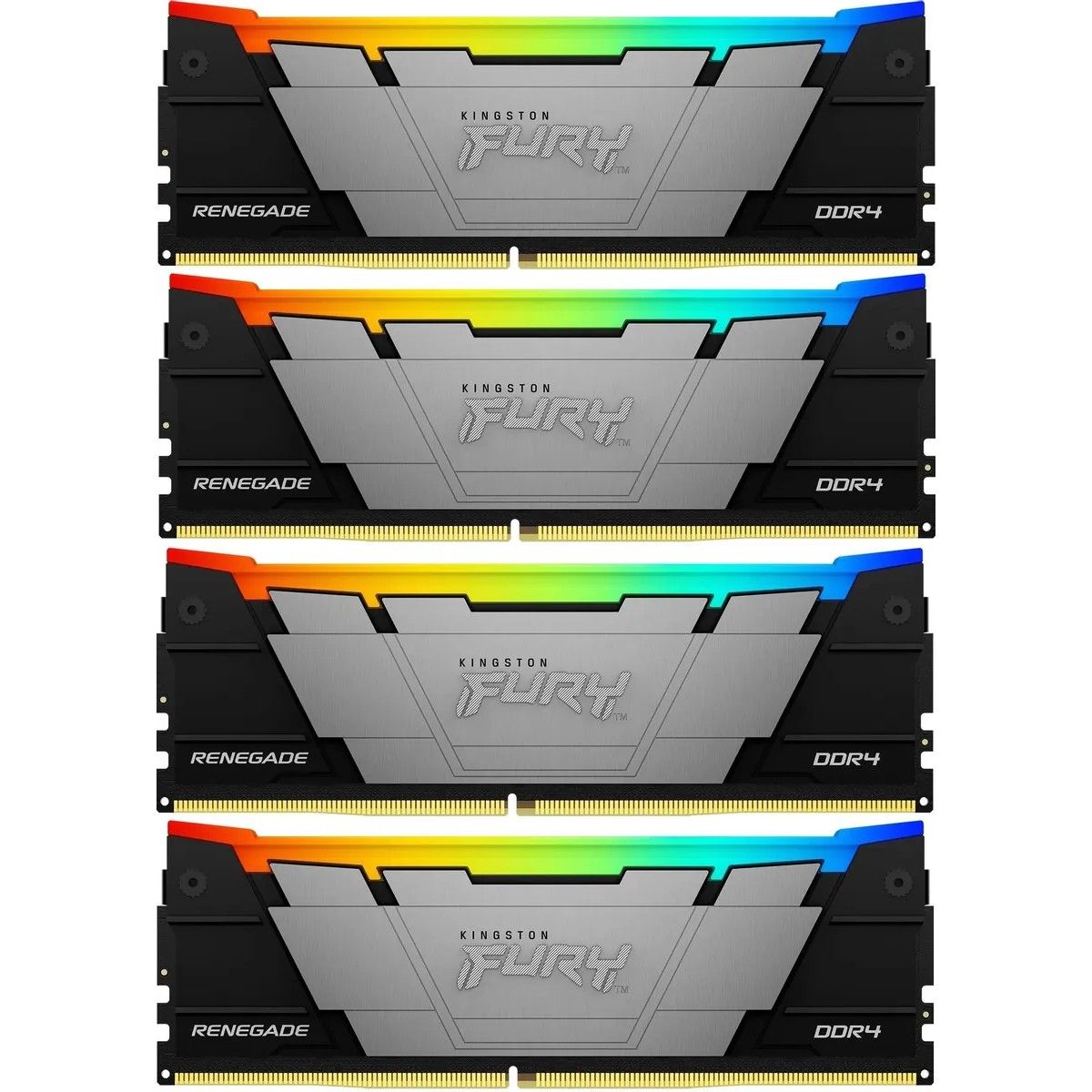 Память DDR4 4x16GB 3600MHz Kingston KF436C16RB12AK4/64 Fury Renegade RGB RTL Gaming PC4-28800 CL16 D
