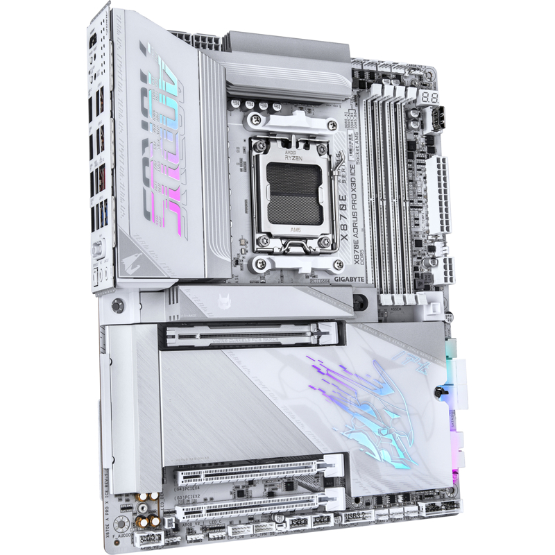 Материнская плата Gigabyte X870E AORUS PRO ICE, AM5, AMD X870E, 4xDDR5, 4xSATA, 4xM.2, 1xPCI-E 5.0 x