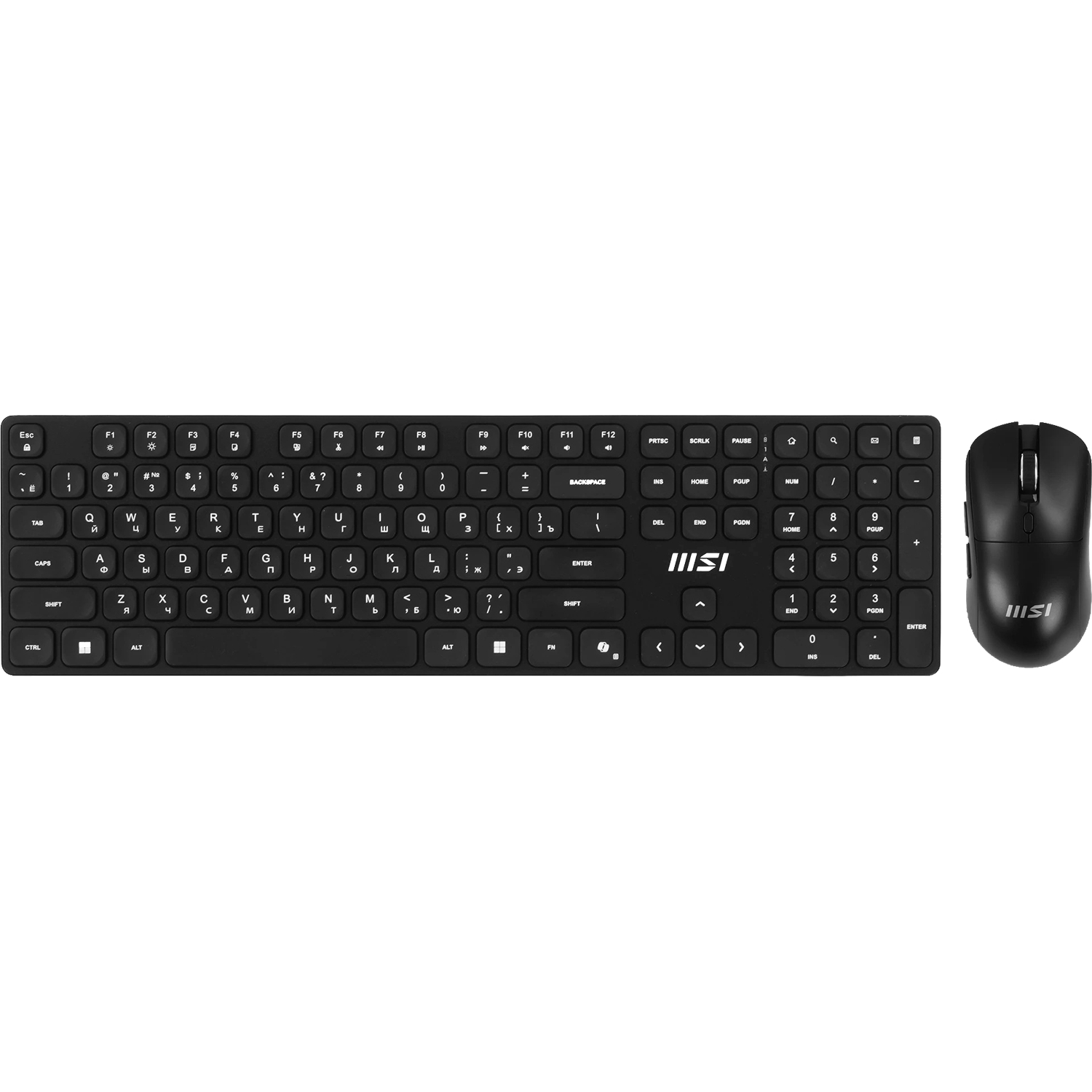 Клавиатура + мышь MSI Forge K210 Combo клав:черный мышь:черный USB беспроводная (S11-43RU213-Y92)