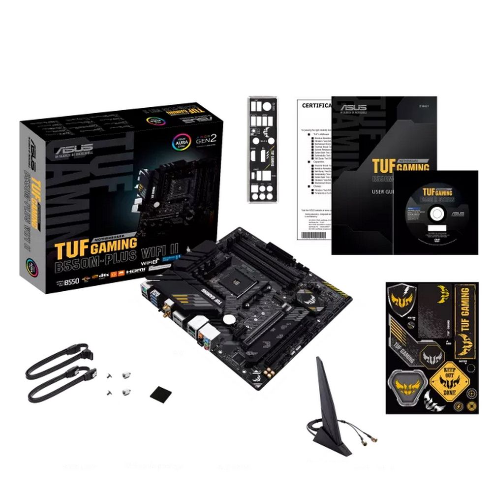 Материнская плата Asus TUF GAMING B550M-PLUS WIFI II Soc-AM4 AMD B550 4xDDR4 mATX AC`97 8ch(7.1) 2.5