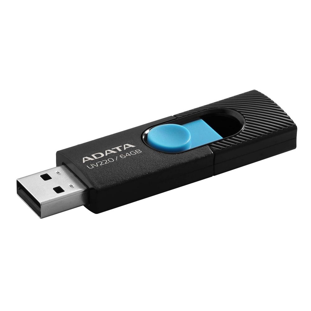Флеш Диск A-Data 64Gb UV220 AUV220-64G-RBKBL USB2.0 черный/синий