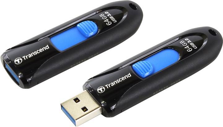 Флеш Диск Transcend 64Gb Jetflash 790 TS64GJF790K USB3.0 черный