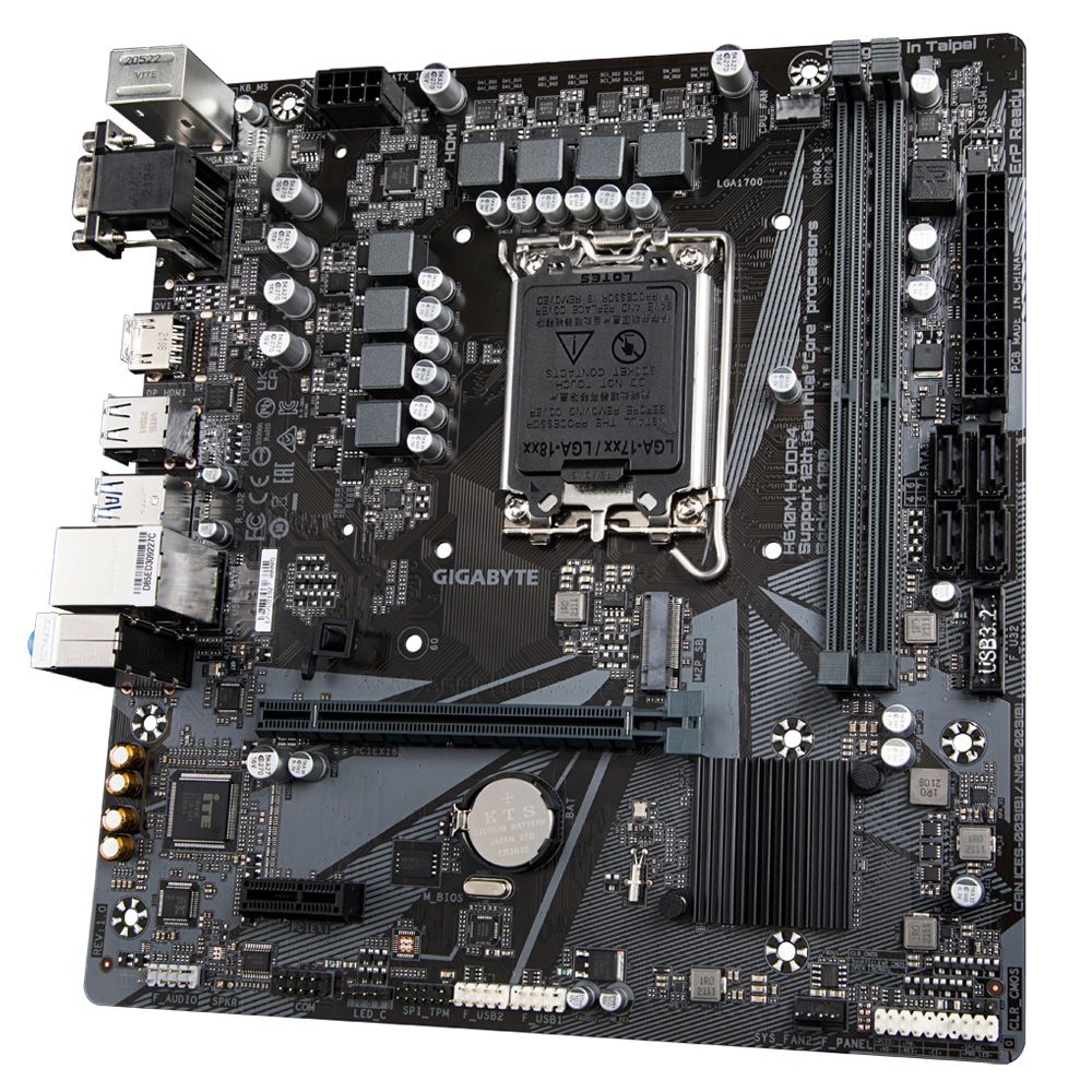 Материнская плата Gigabyte H610M H DDR4 Socket 1700 Intel B660 2xDDR4-3200  D-SUB+HDMI mATX RTL