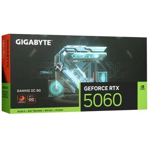 Видеокарта Gigabyte PCI-E 5.0 GV-N5060GAMING OC-8GD 1.0 NVIDIA GeForce RTX 5060 8Gb 128bit GDDR7 249