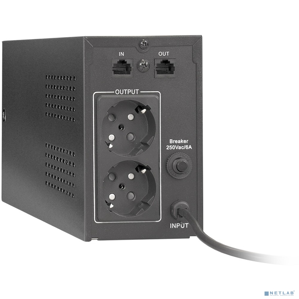 Exegate EP285475RUS ИБП ExeGate Power Back BNB-850.LED.AVR.EURO.RJ <850VA/480W, LED, AVR,2 евророзет