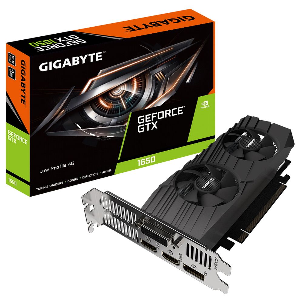 Видеокарта Gigabyte GTX1650 D6 Low Profile 4GB GDDR6 128-bit HDMIx2 DP DVI-D GDDR6 128-bit HDMIx2 DP