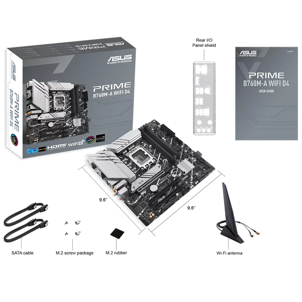 Материнская плата Asus PRIME B760M-A WIFI D4 Soc-1700 Intel B760 4xDDR4 mATX AC`97 8ch(7.1) GbLAN RA