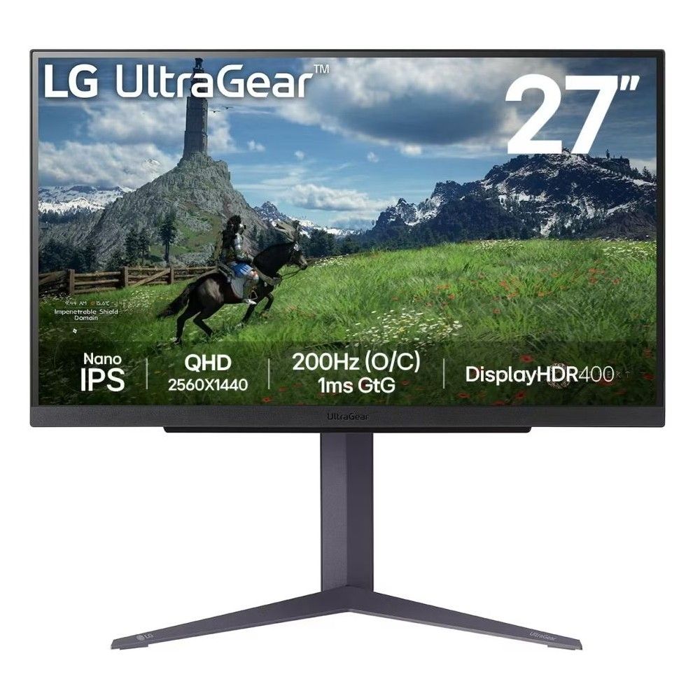 Монитор LG 27" UltraGear 27GS85Q-B черный IPS LED 16:9 HDMI матовая HAS 400cd 178гр/178гр 2560x1440 