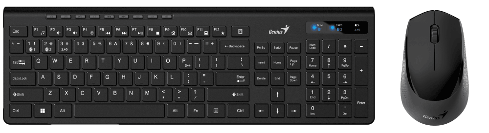 Комплект беспроводной Genius SlimStar 8230 BT (клавиатура Slimstar 8230/K + мышь Slimstar 8230/M), ч
