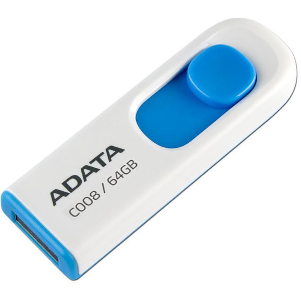 Флеш Диск A-Data 64GB Classic C008 AC008-64G-RWE USB2.0 синий/белый