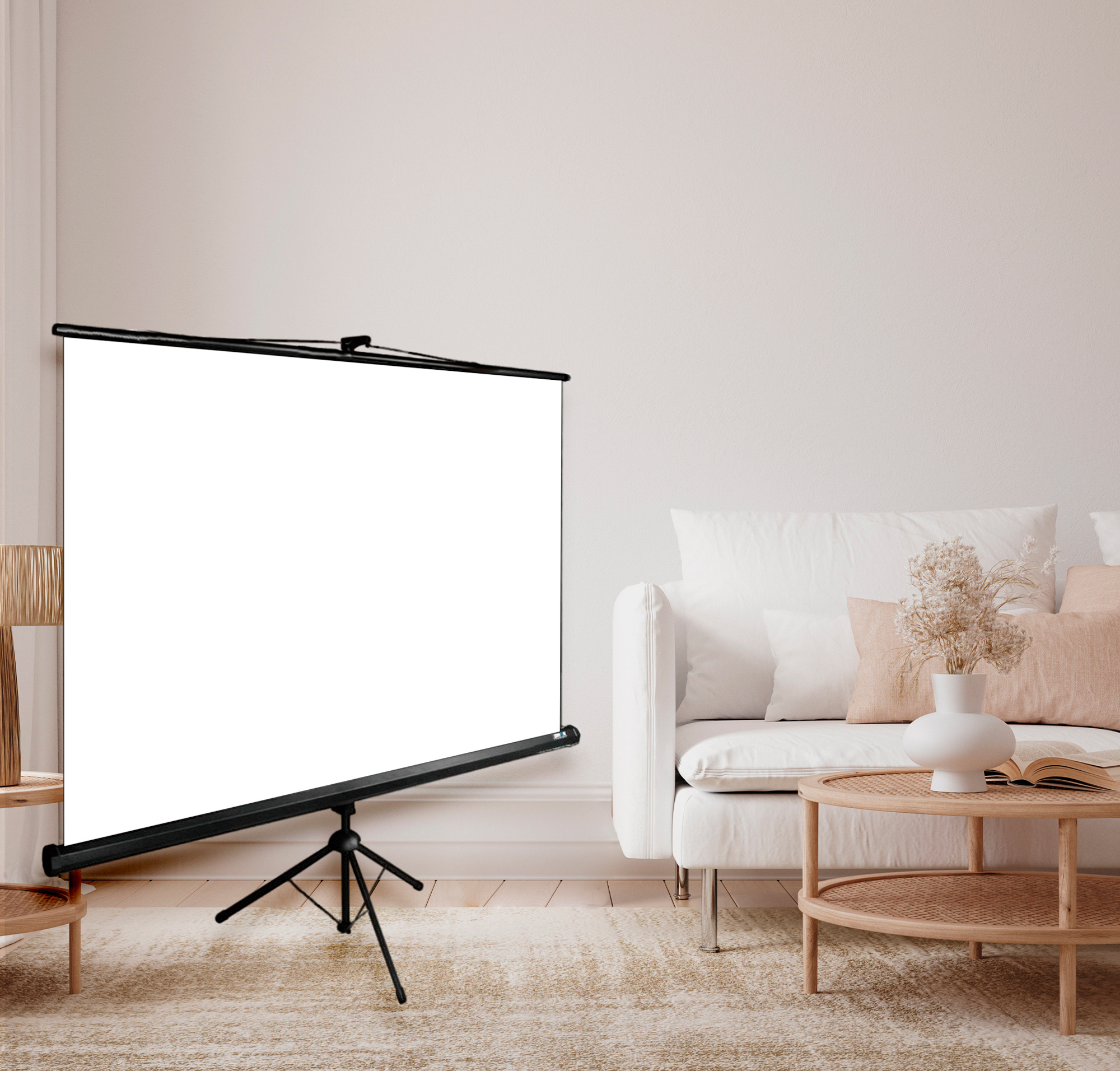 Экран Cactus 71" 127x127см Triscreen CS-PST-127X127 1:1 напольный рулонный черный