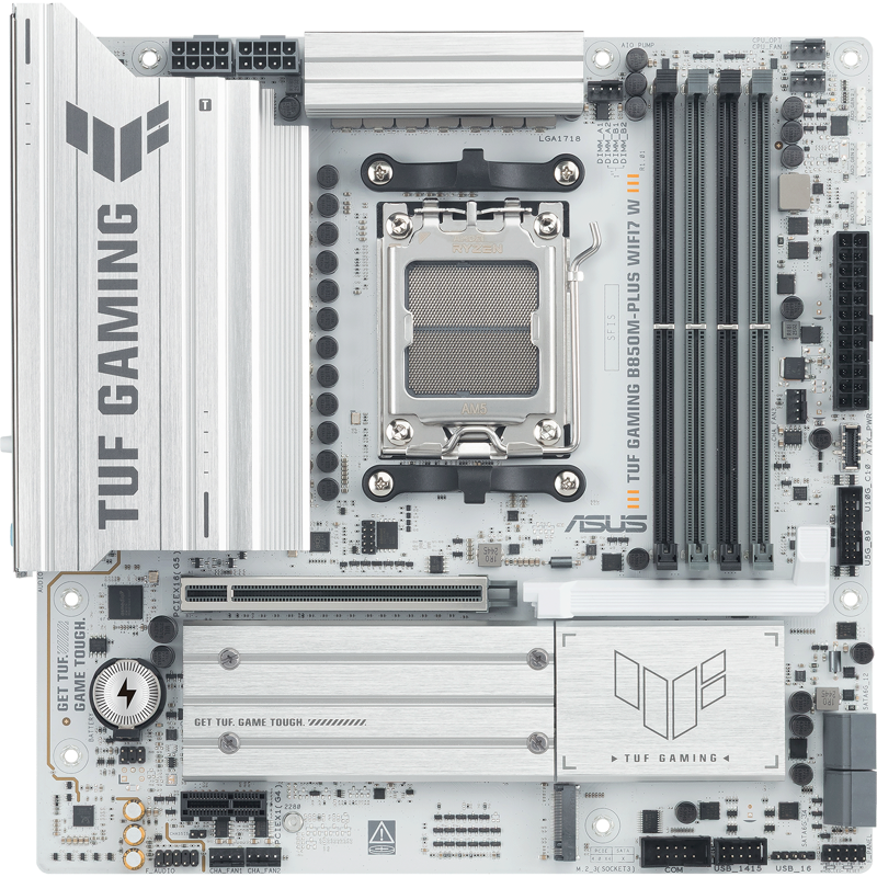 Материнская плата Asus TUF GAMING B850M-PLUS WIFI7 W Socket AM5 AMD B850 4xDDR5 mATX AC`97 8ch(7.1) 