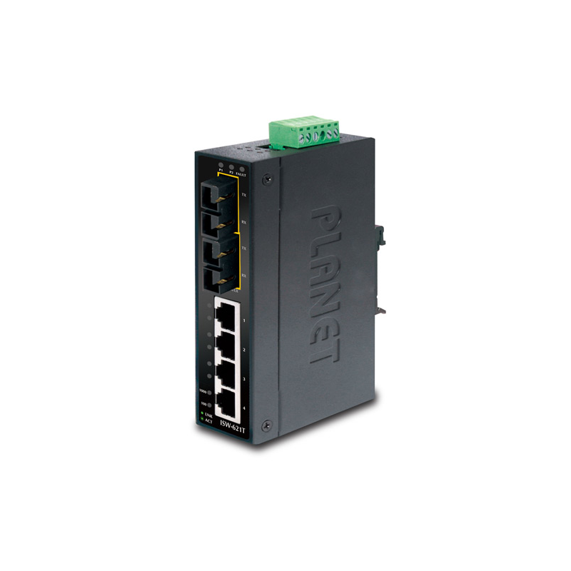 Коммутатор для монтажа в DIN рейку IP30 Slim Type 5-Port Industrial Fast Ethernet Switch (-40 to 75 