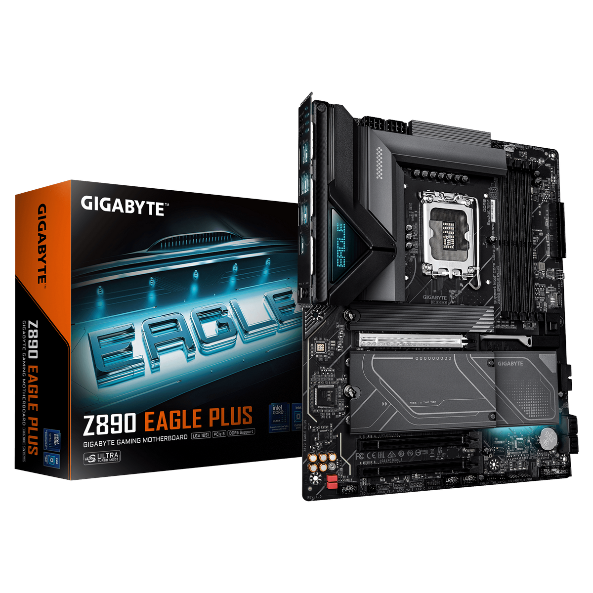 Материнская плата Gigabyte Z890 EAGLE PLUS Z890, LGA1851, 4xDDR5, 3*PCI-Ex16,4*M.2,1*Type-C  2*USB3.