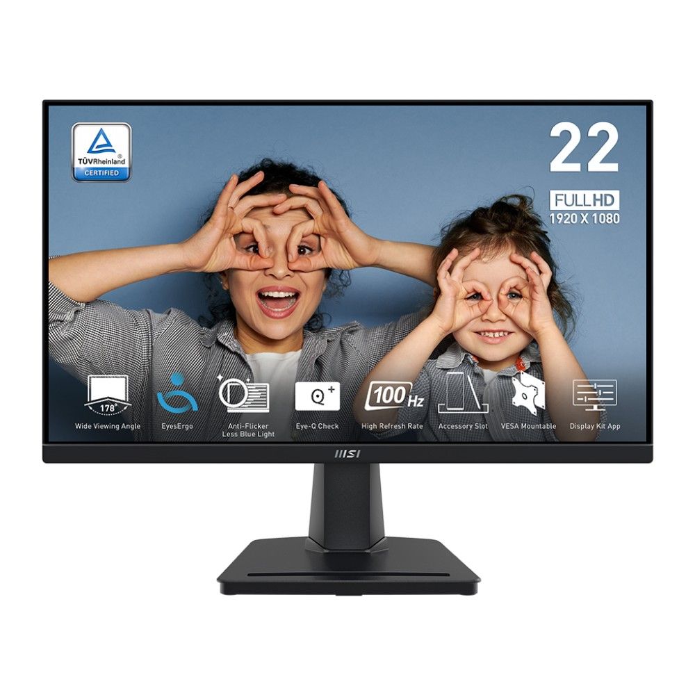 Монитор MSI 21.45" Pro MP225V черный VA 16:9 HDMI матовая 4000:1 300cd 178гр/178гр 1920x1080 100Hz V
