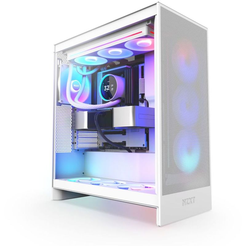 Система жидкостного охлаждения NZXT Kraken Elite 360 RGB (270W, 360mm, LED temp., White, RGB/ Fans: 