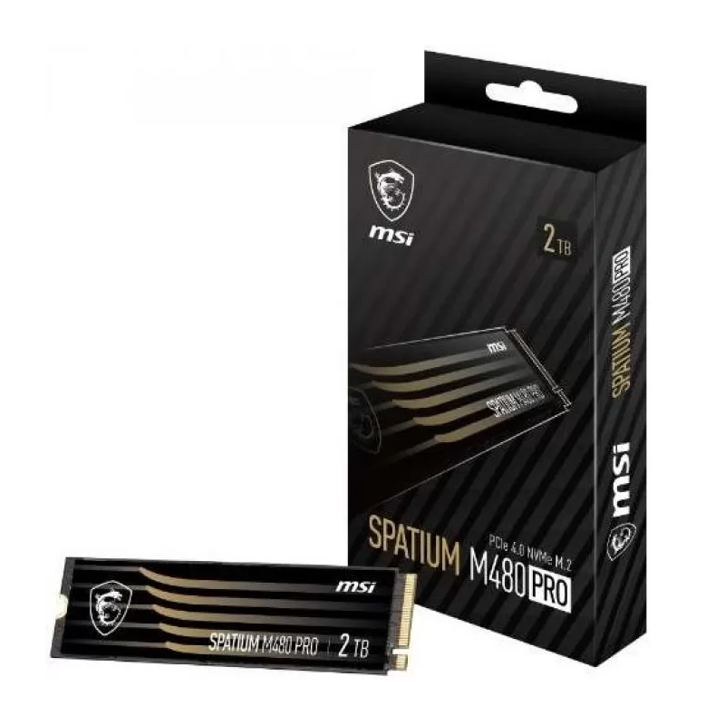 Твердотельный накопитель MSI SSD SPATIUM M480 PRO 2TB M.2 2280 PCle 4.0 NVMe R7400/W7000MB/s 3D NAND