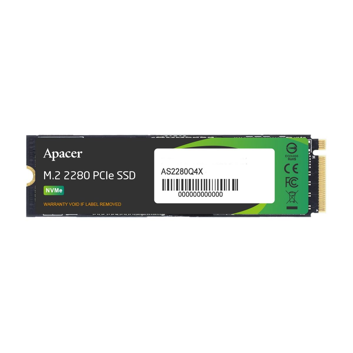 Твердотельный накопитель Apacer SSD AS2280Q4X 2TB M.2 2280 PCIe Gen4x4, R5000/W4400 Mb/s, 3D NAND, M