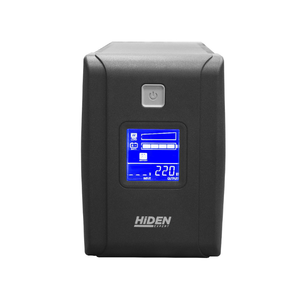 ИБП HIDEN EXPERT ULS800C 800ВА/480Вт {Линейно-интерактивный,2xSchuko LCD, USB, встроенный АКБ 1x12B/