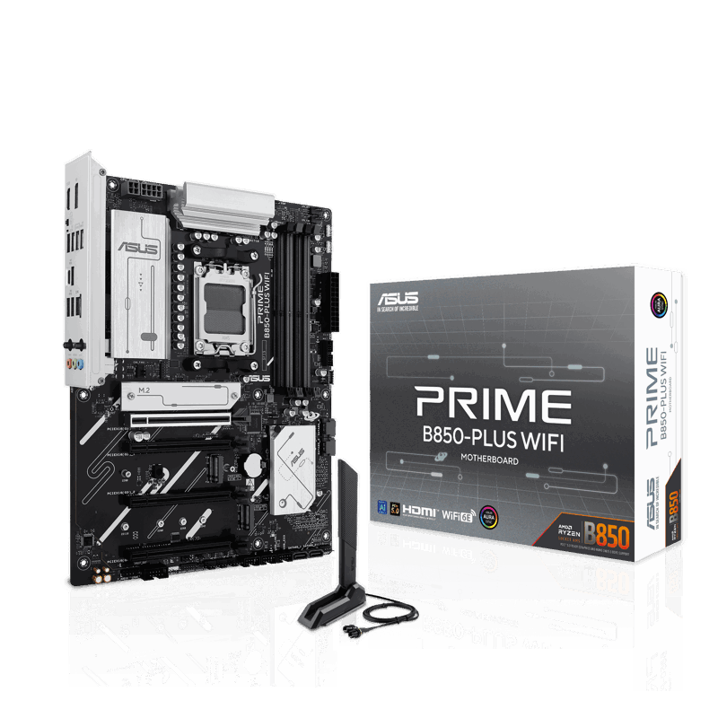 Материнская плата Asus PRIME B850-PLUS WIFI Socket AM5 AMD B850 4xDDR5 ATX AC`97 8ch(7.1) 2.5Gg RAID