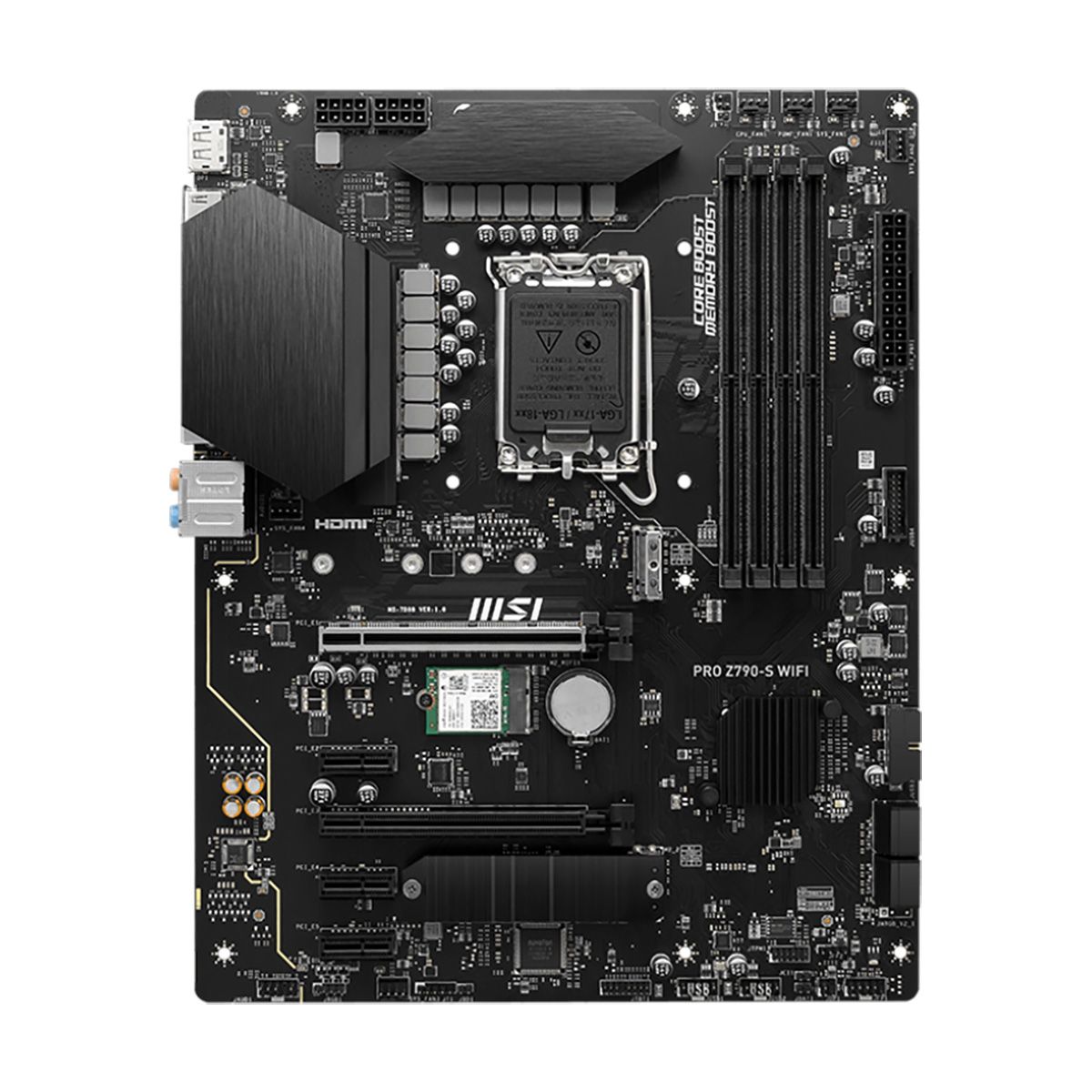 Материнская плата MSI PRO Z790-S WIFI Soc-1700 Intel Z790 4xDDR5 ATX AC`97 8ch(7.1) 2.5Gg RAID+HDMI+