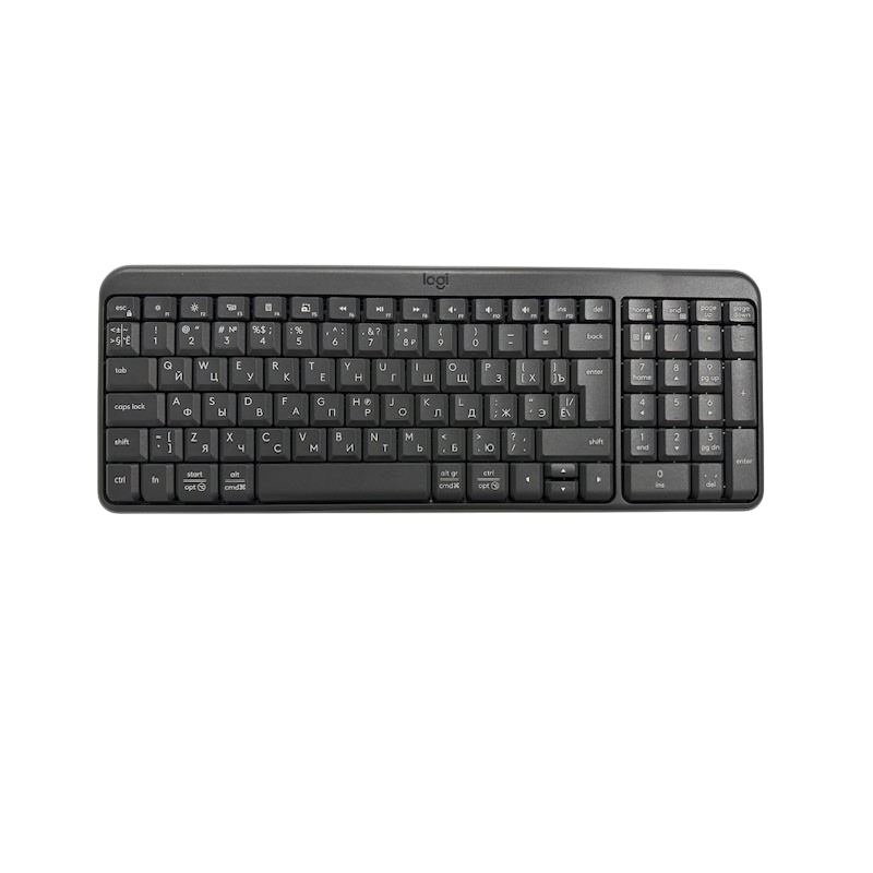 Клавиатура Logitech K250 YR0107 графитовый беспроводная BT slim Multimedia (920-013452)