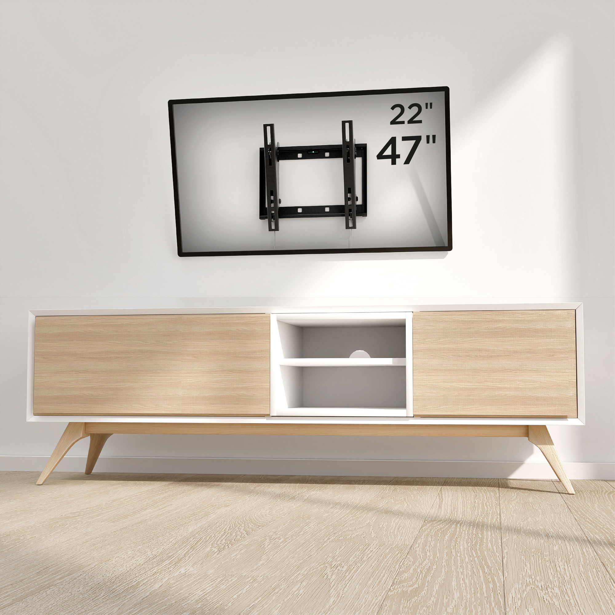 Кронштейн для телевизора Holder LCD-T2609 черный 22"-47" макс.40кг настенный наклон