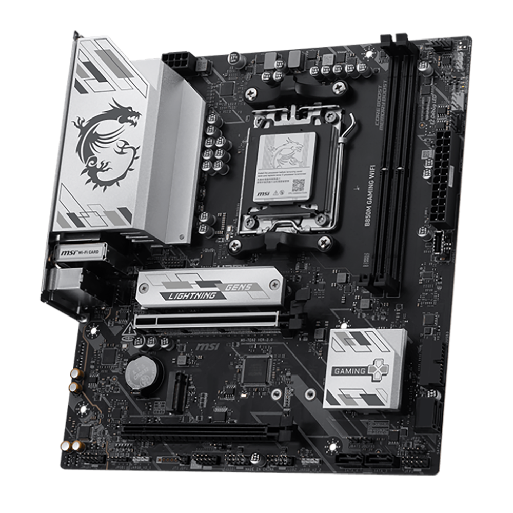 Материнская плата MSI B850M GAMING WIFI Socket AM5 AMD B850 2xDDR5 mATX AC`97 8ch(7.1) 2.5Gg RAID+HD