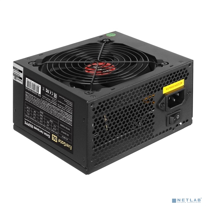 Exegate EX292162RUS Блок питания 850W ExeGate 850PPE (ATX, APFC, КПД 80% (80 PLUS), 12cm fan, 24pin,