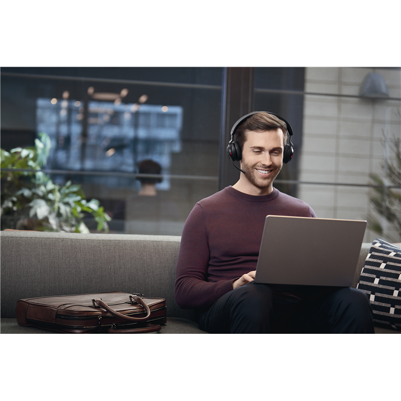 Гарнитура беспроводная Jabra Evolve2 65, Link380c MS Stereo Stand Black