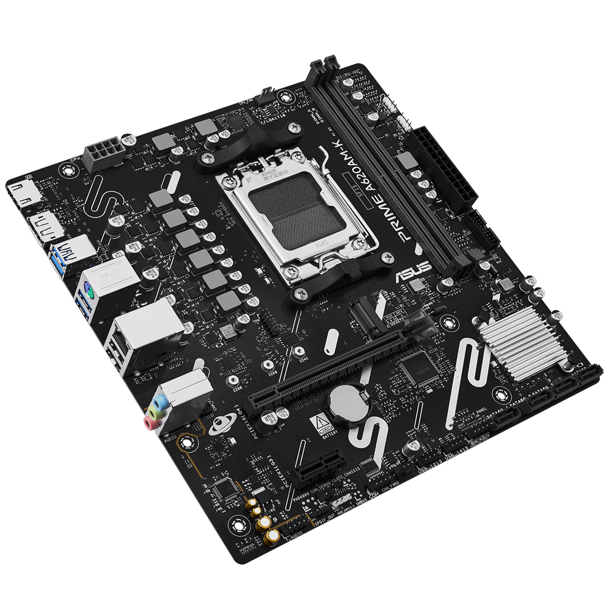 Материнская плата ASUS PRIME A620AM-K, AM5, A620A, 2*DDR5, 4*SATA, 1*M.2, 4*USB 3.2, 2*USB 2.0, 1*PC