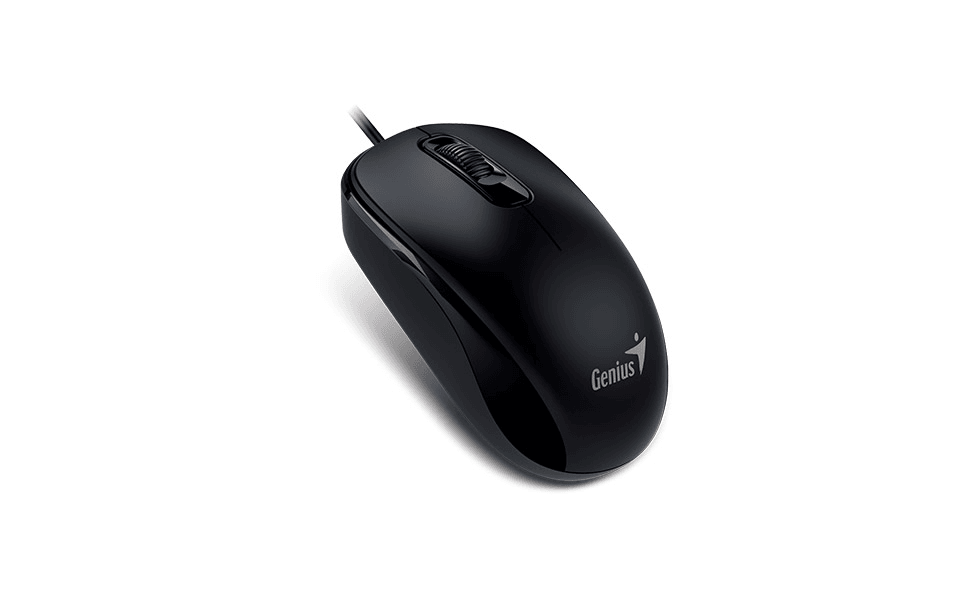Мышь проводная Genius DX-110, USB, оптическая, разрешение 1000 DPI, 3 кнопки, кабель 1.5m, для право