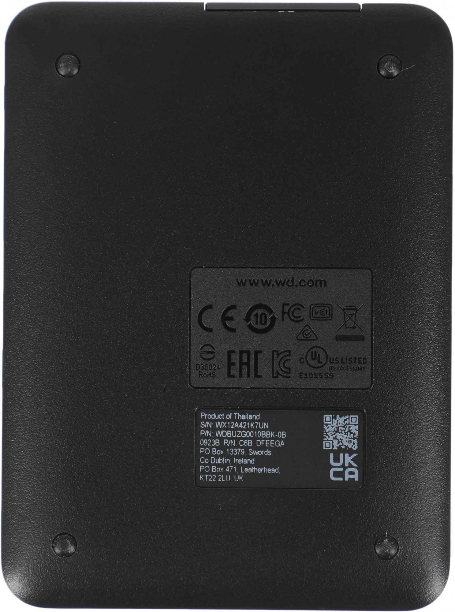 Жесткий диск WD USB3.0 1TB WDBUZG0010BBK-WESN Elements Portable 2.5" черный