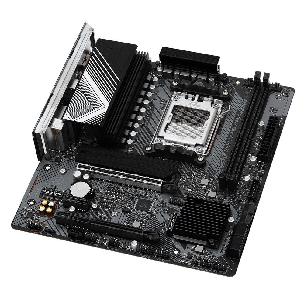 Материнская плата Asrock B650M-HDV/M.2 Socket AM5 AMD B650 2xDDR5 mATX AC`97 8ch(7.1) 2.5Gg RAID+HDM