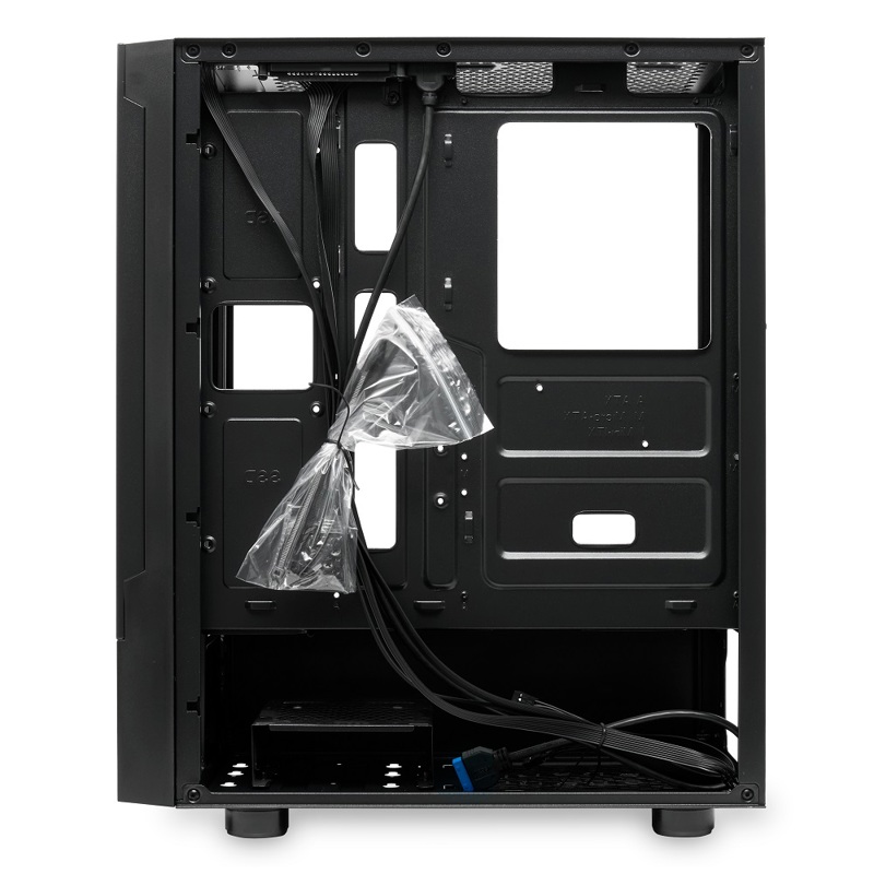 Корпус HSPD M540, Mesh Mid Tower, Black, TG, 0.45 SPCC, no fans, ATX, mATX, mITX, 160/300/150mm, 2x2