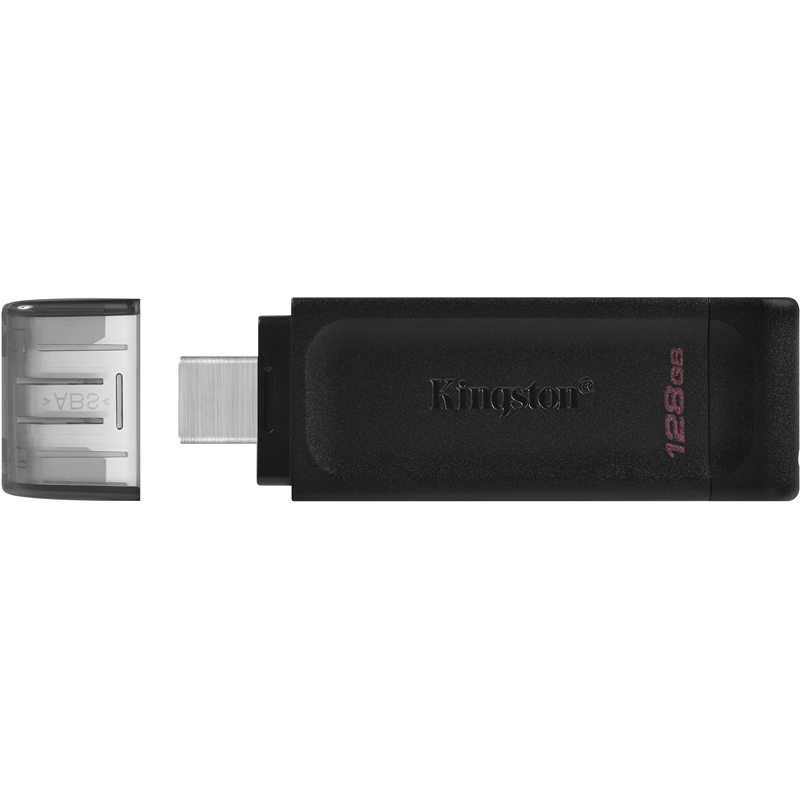 Флеш Диск Kingston 128GB DataTraveler 70 Type-C DT70/128GB USB3.0 черный