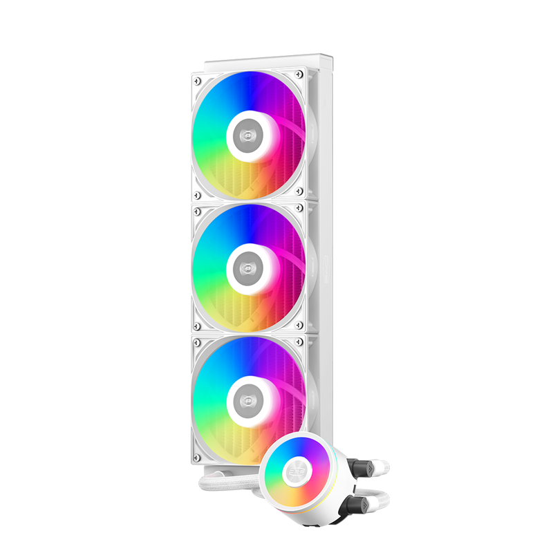Система водяного охлаждения PcCooler DA360 Pro ARGB Soc-AM5/AM4/1200/1700/1851 белый 4-pin 33.8dB Al