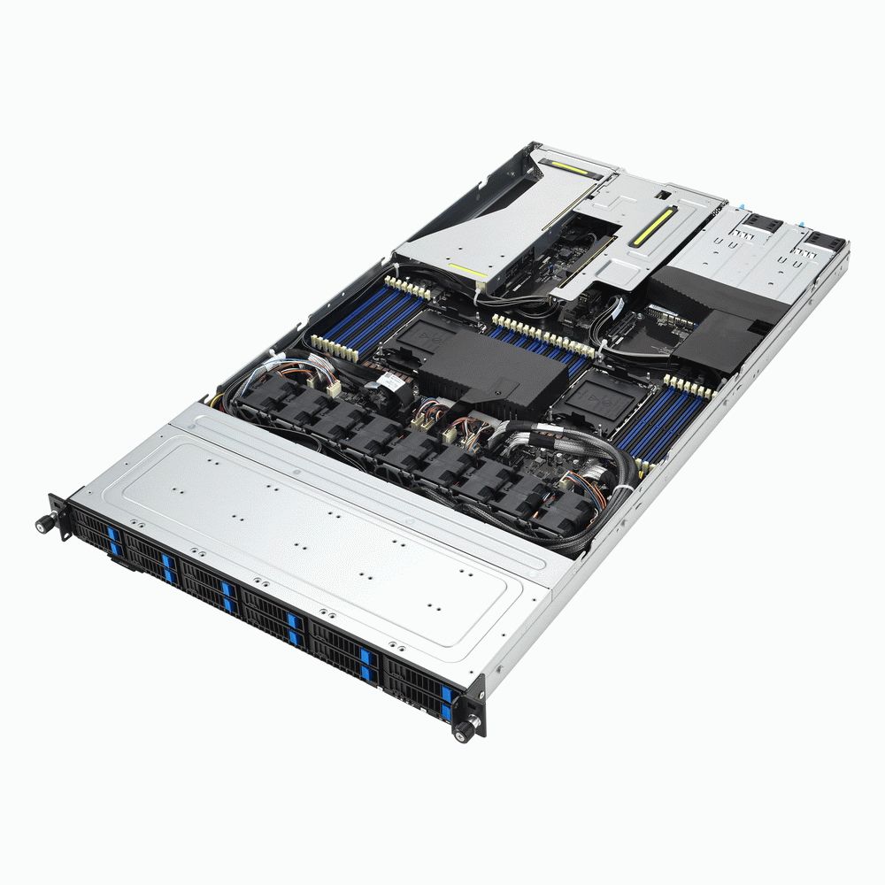 Серверная платформа ASUS RS700-E11-RS12U, 1U, 2x Socket-E LGA4677, 32x DDR5 4800*/5600*, 12x2.5'' NV