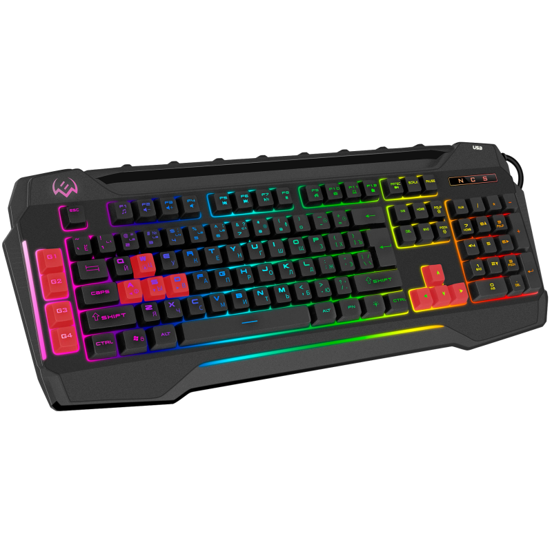 Игровая клавиатура Sven KB-G8800 SV-017675 109 кл, макросы, RGB-подсветка, звук. индикация, USB-порт