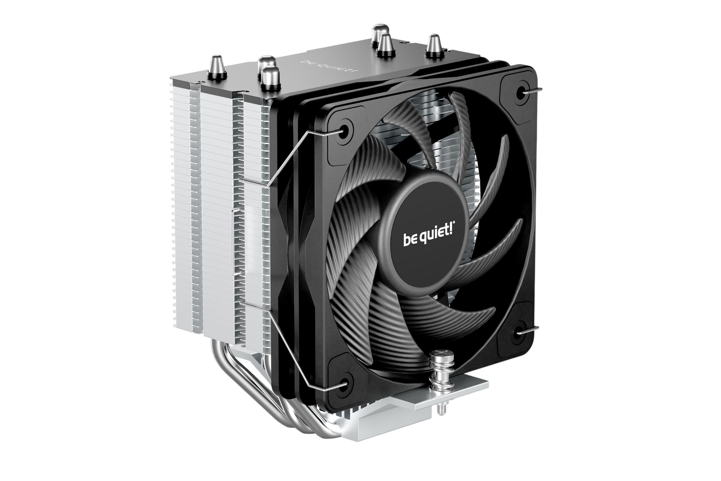 Кулер для процессора/ CPU Cooler be quiet! PURE ROCK SLIM 3 (130W, 4-pin PWM, 127mm, Al/Cu, 3x6mm, 1x120mm, 35.5CFM, 24.8dBA, 2000RPM, S: 1851/1700/1200/115X, AM5/AM4, black/silver)