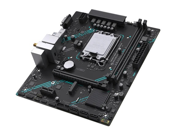 Материнская плата MAXSUN MS-H610M 666 WIFI6 ARGB, LGA1700, H610, 2*DDR4, 3*SATA3, M.2, USB 3.2, USB 